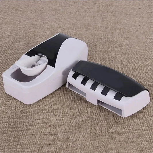 Automatic Toothpaste Dispenser & Wall-Mounted Toothbrush Holder Set – 2PCS | kivoterra.myshopify.com