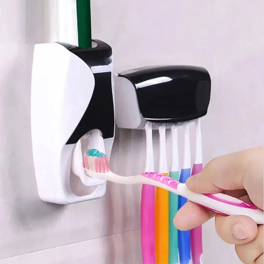 Automatic Toothpaste Dispenser & Wall-Mounted Toothbrush Holder Set – 2PCS - Kivoterra