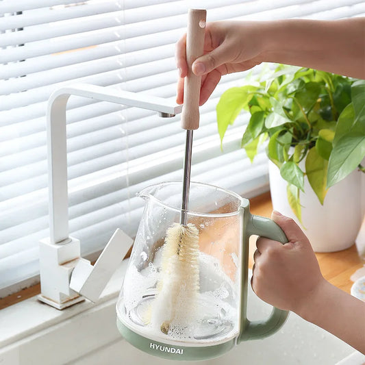 Long Handle Bottle Brush – Wooden & Nylon | kivoterra.myshopify.com